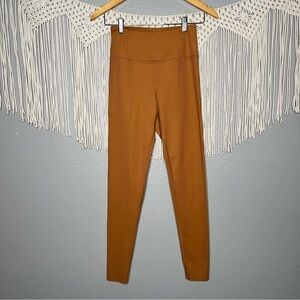 Girlfriend Collective High Waisted Ribbed Legging in Burnt Orange Size Small